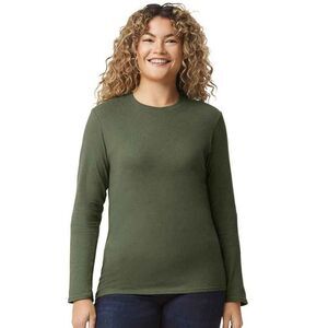 Gildan Unisex Adult Softstyle Long-Sleeved T-Shirt / Military Green